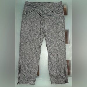 Athleta Capri Joggers Dark Heathered Gray Black Size Med Tall
